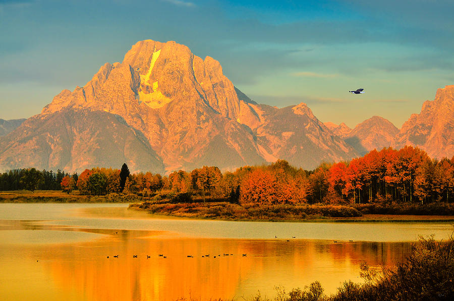 Dawn at Oxbow Bend in Grand Teton National Park