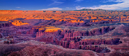 Grand View Point Canyonlands Evening Panorama