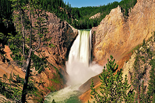 Lower Falls from Red Rock Point in Yellowstone fine art nature prints