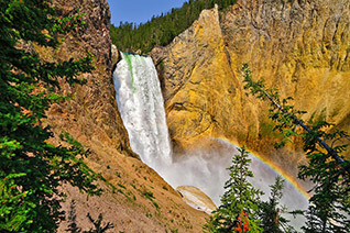 Lower Falls from Uncle Toms Trail in Yellowstone National Park