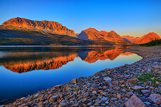 Lake Sherburne Dawn fine art nature prints