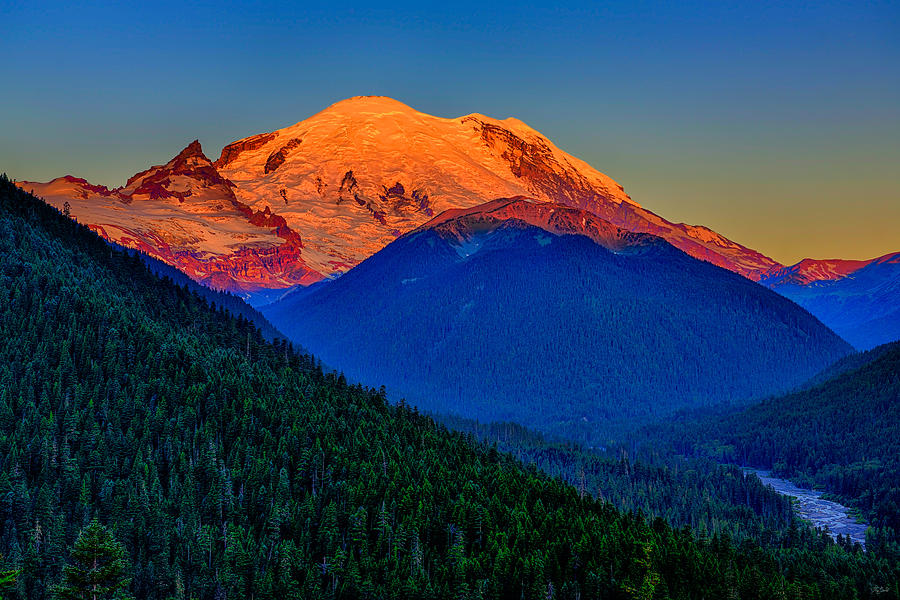Mount Rainier Alpenglow fine art nature prints