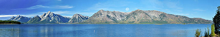 Teton Moonset Panorama