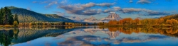 Teton Panoramic Reflections At Oxbow Bend