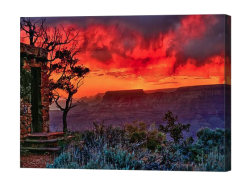 Stormy Grand Canyon Sunset Canvas Print